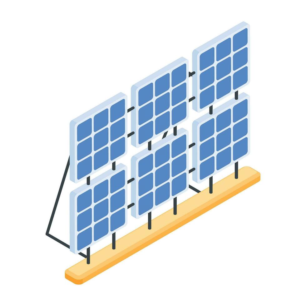 eco energia isometrico icone vettore