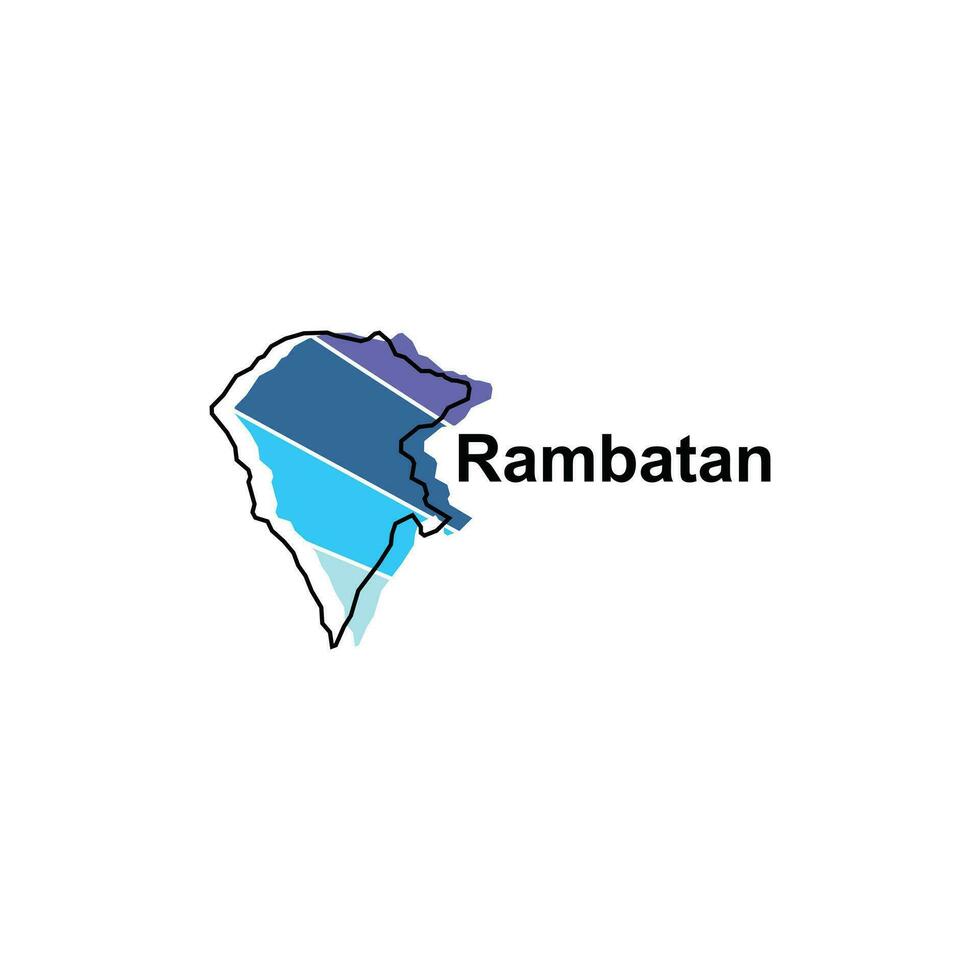 carta geografica città di rambatan mondo carta geografica internazionale vettore modello con schema, grafico schizzo stile isolato su bianca sfondo