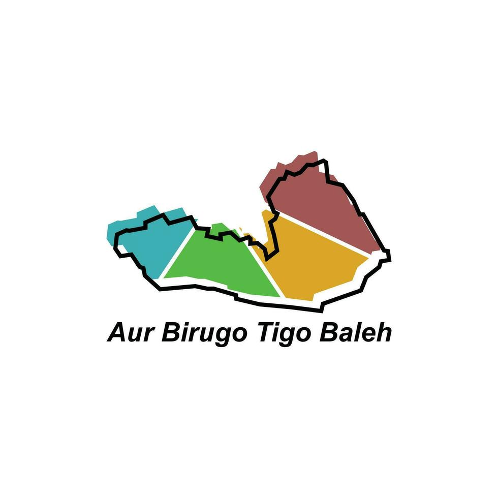 carta geografica città di aur birugo tigo balè mondo carta geografica internazionale vettore modello con schema, grafico schizzo stile isolato su bianca sfondo