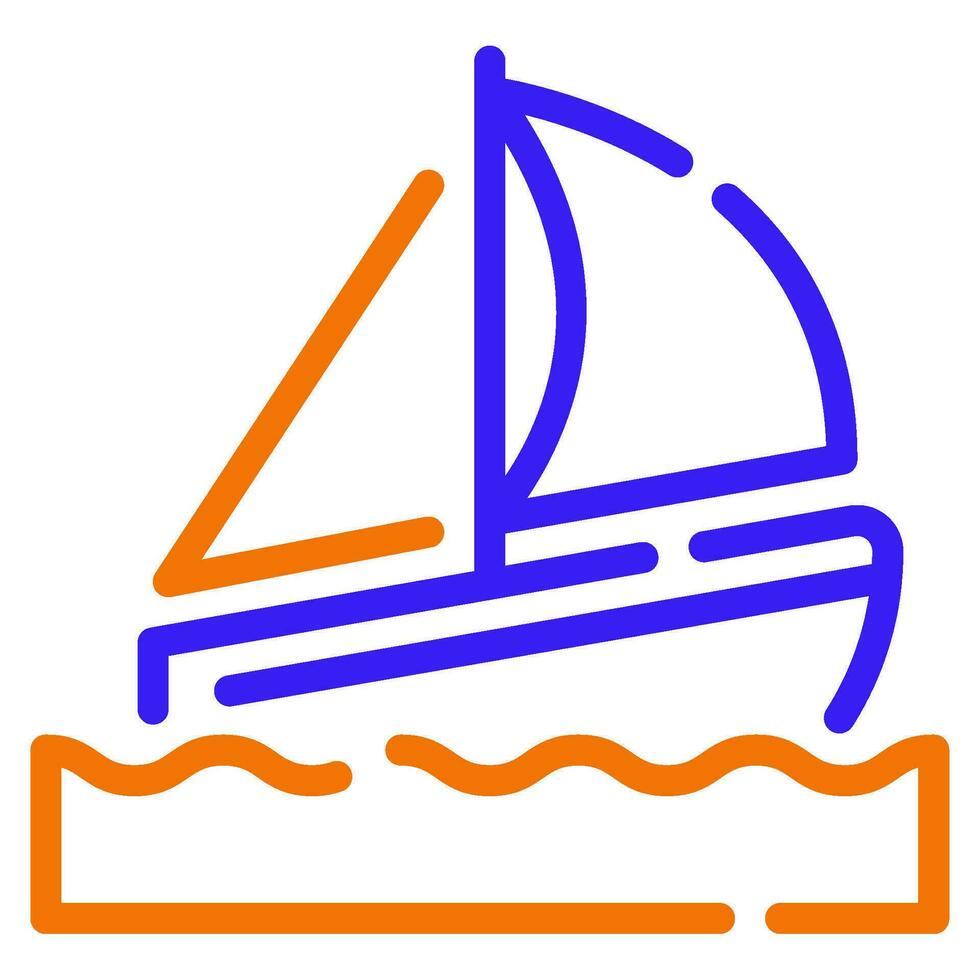 barca a vela icona illustrazione per ragnatela, app, infografica, eccetera vettore
