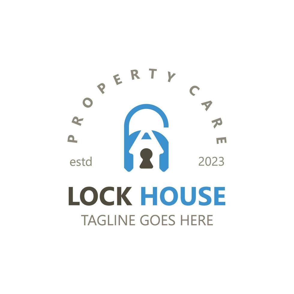 serratura Casa sicuro logo disegno, inteligente chiave casa proprietà, attività commerciale vettore modello