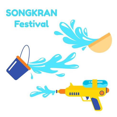 Impressionante Festival di Songkran vettore