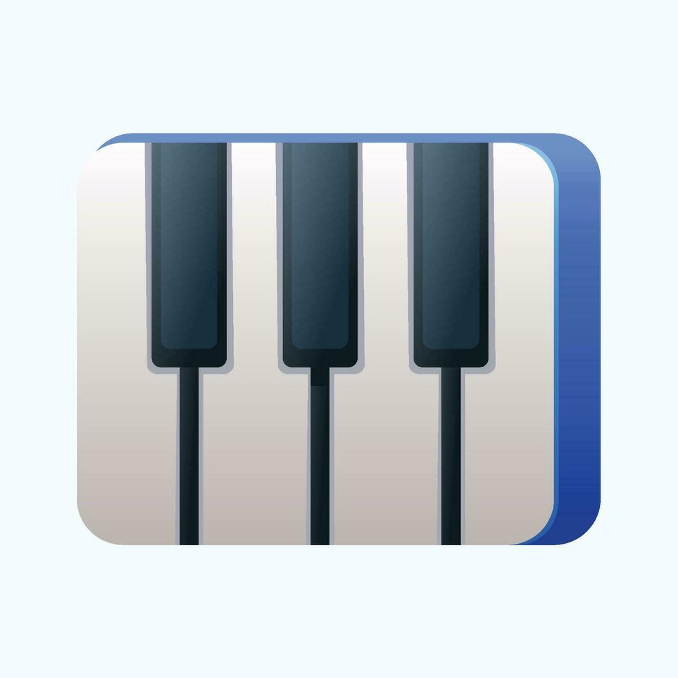 blu pianoforte illustrazione vettore