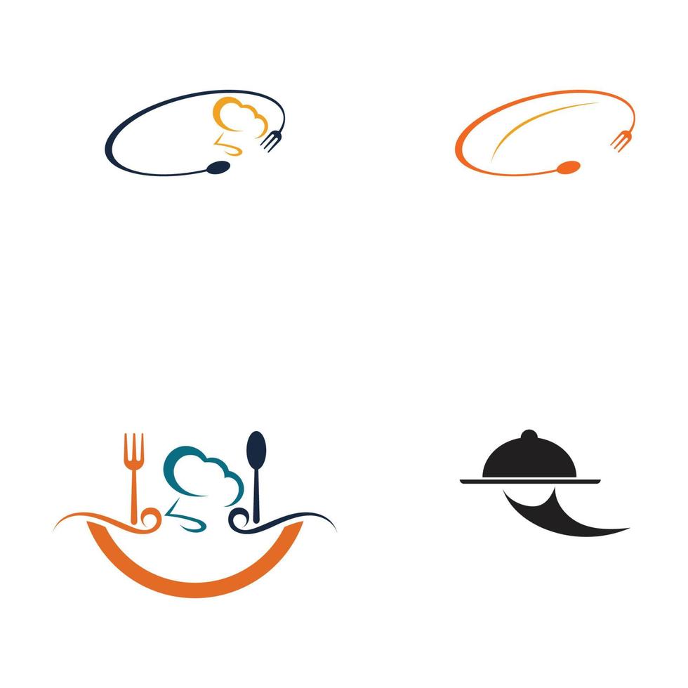 modello di progettazione dell'illustrazione vettoriale del logo del ristorante