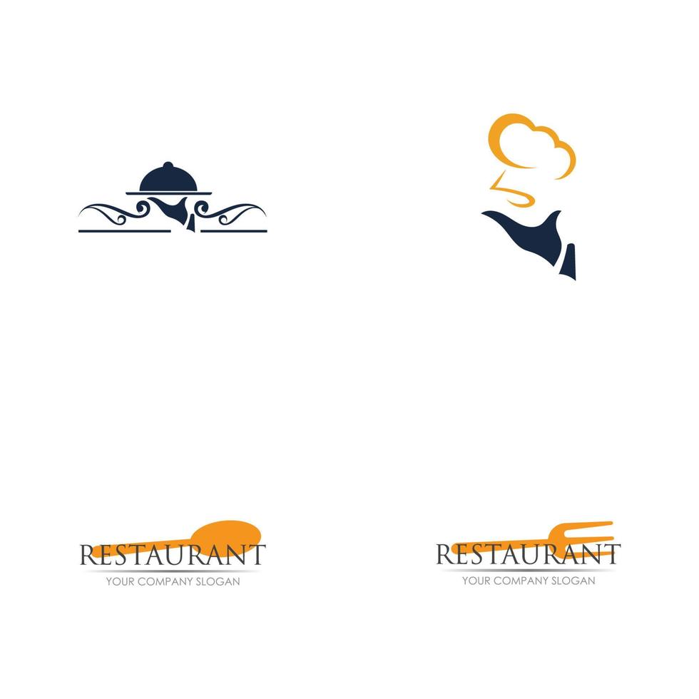 modello di progettazione dell'illustrazione vettoriale del logo del ristorante