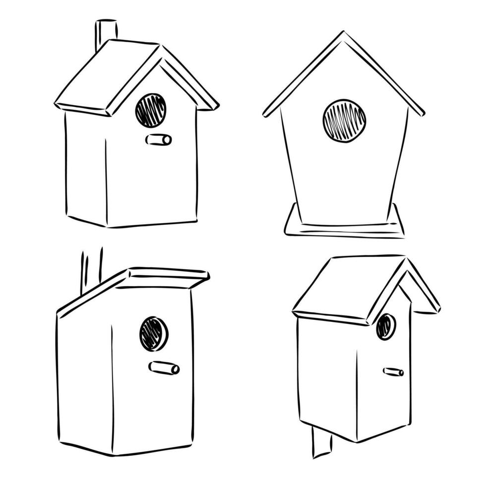 birdhouse vettore schizzo