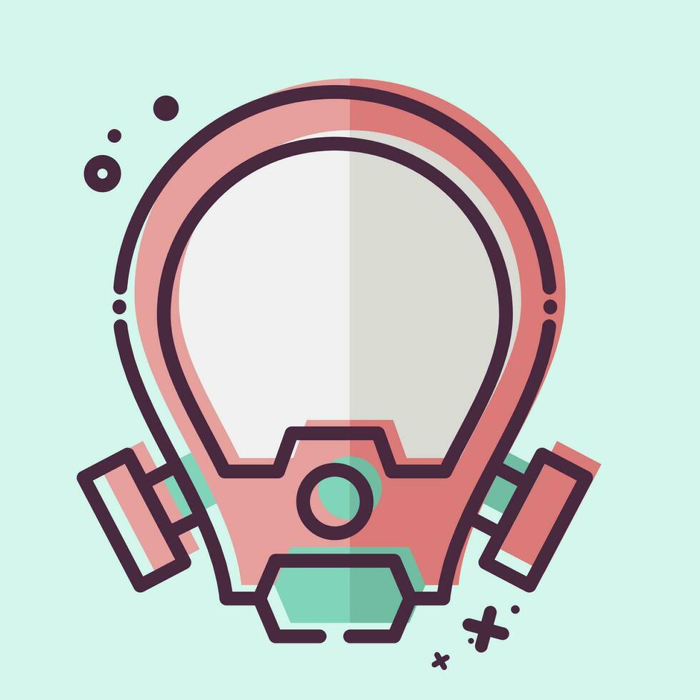 icona ossigeno maschera. relazionato per pompiere simbolo. mbe stile. semplice design modificabile. semplice illustrazione vettore