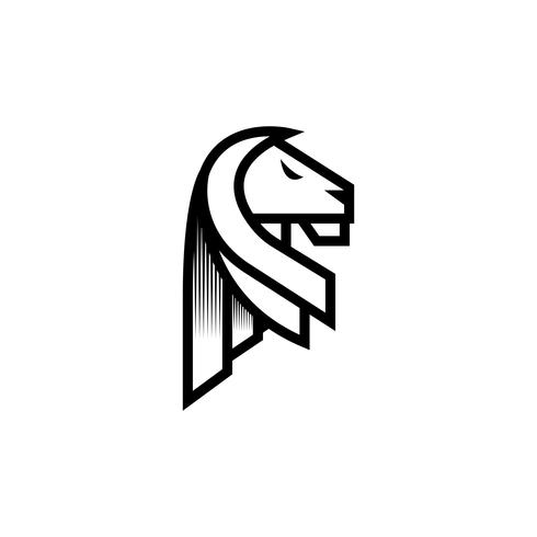 ispirazione logo design leone vettore