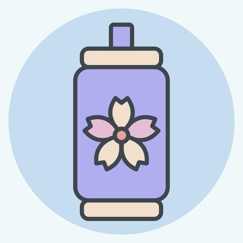 icona in scatola acqua. relazionato per sakura Festival simbolo. colore compagno stile. semplice design modificabile. semplice illustrazione vettore