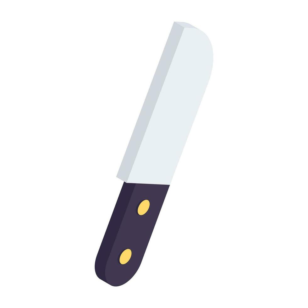 moderno design icona di coltello, isometrico vettore