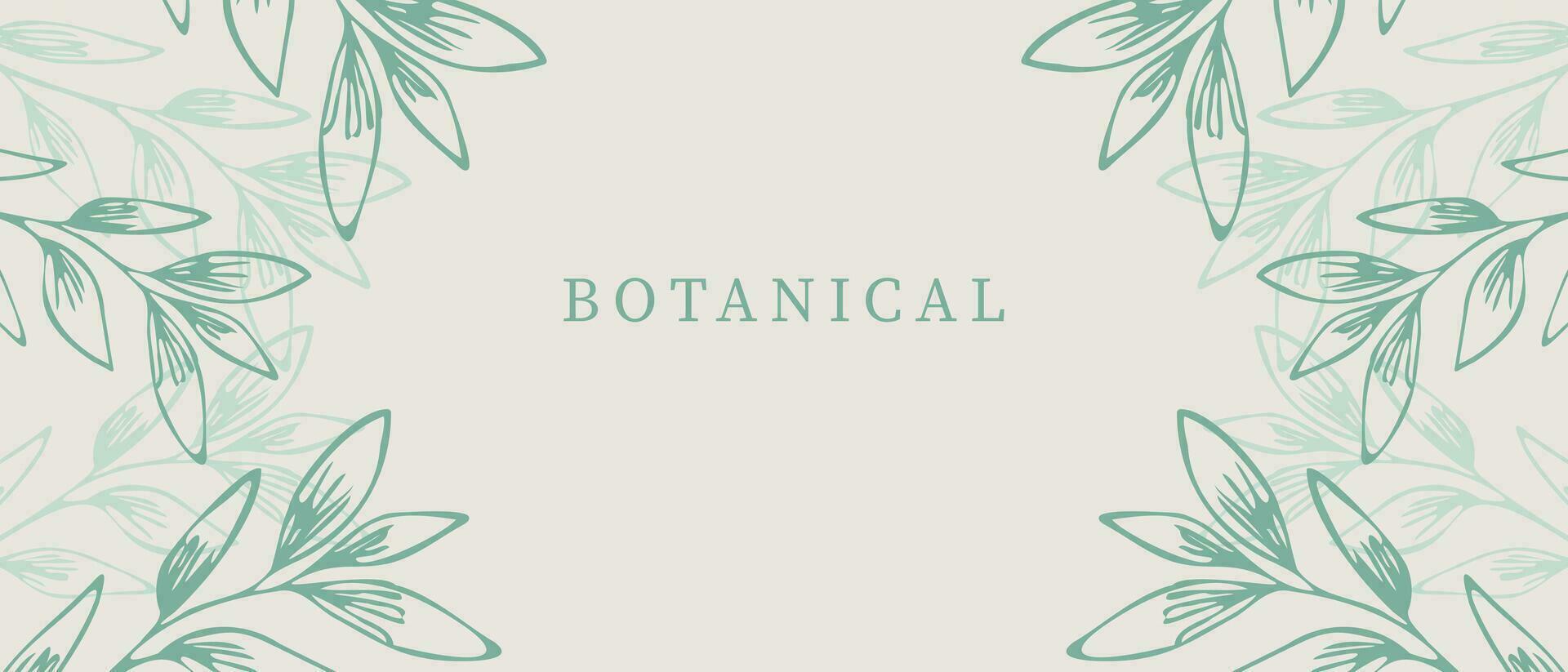 botanico astratto sfondo con impianti. floreale sfondo nel morbido verde colore. vettore