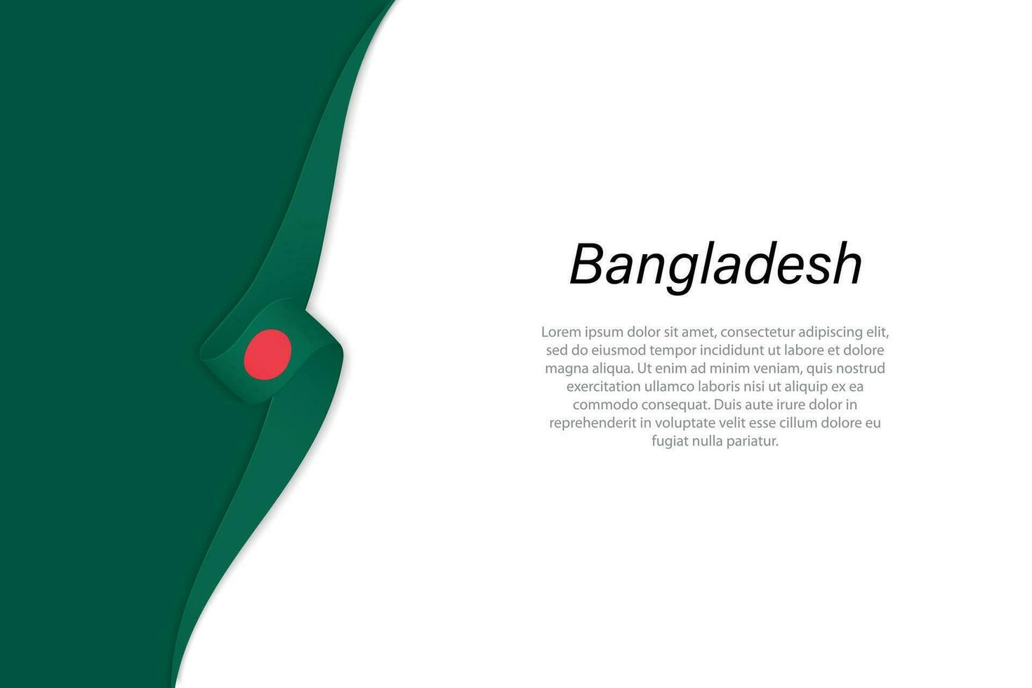 onda bandiera di bangladesh con copyspace sfondo vettore