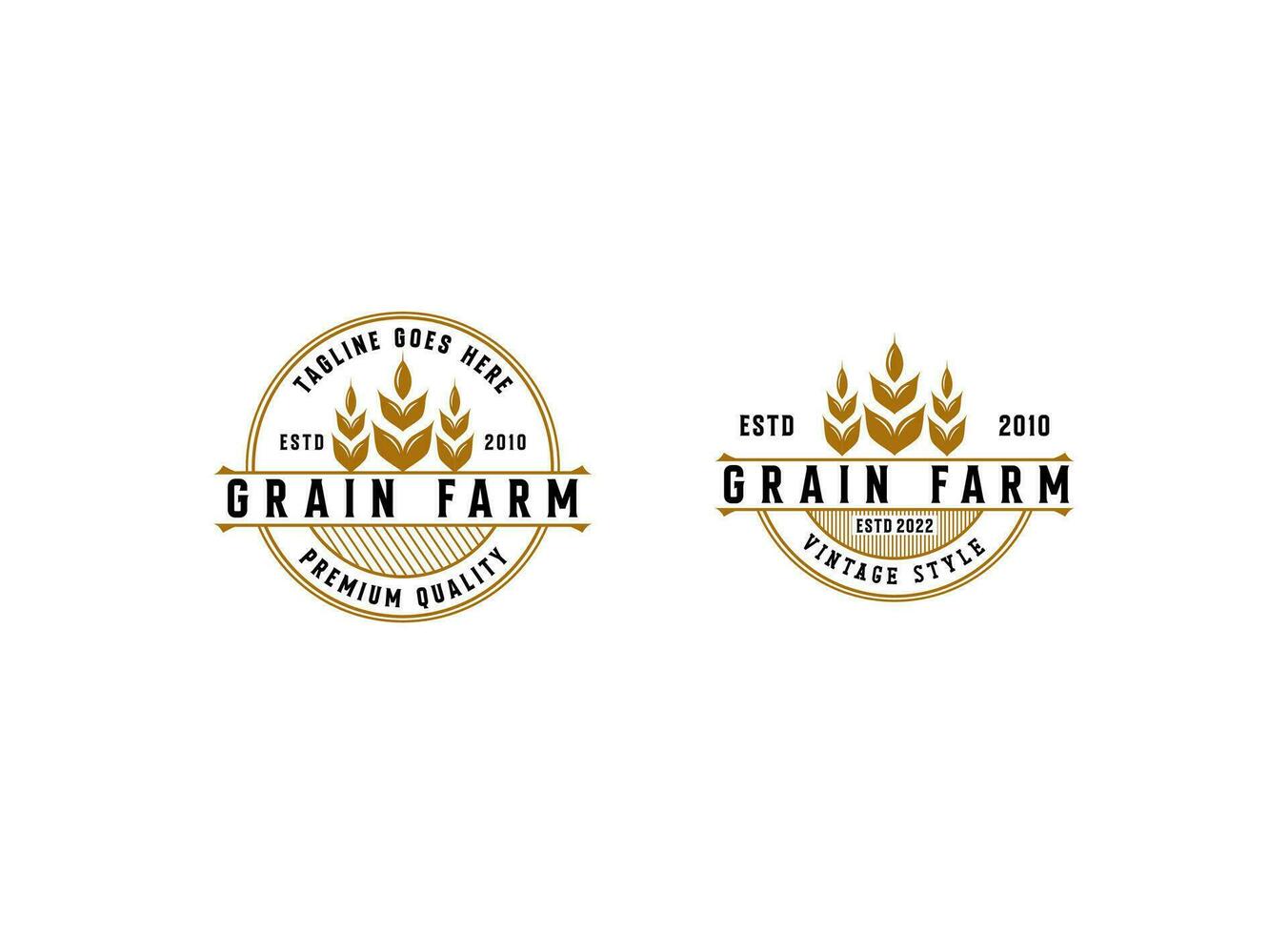 semplice e minimalista grano o Grano logo design. fabbrica di birra logo vettore