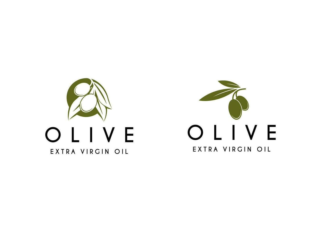 oliva olio logo design vettore icona natura bellezza e Salute