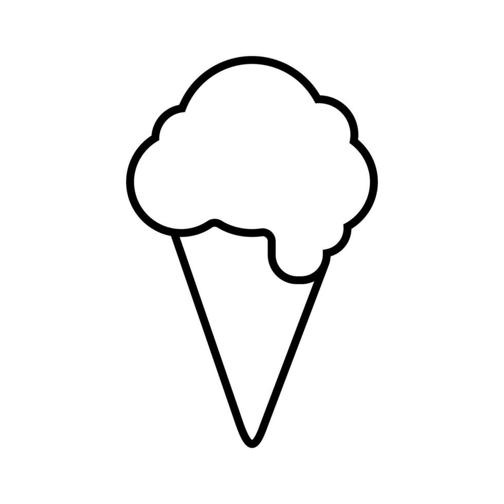 ghiaccio crema vettore icona. cialda cono illustrazione cartello. ghiaccio lecca-lecca simbolo. congelato succo logo.
