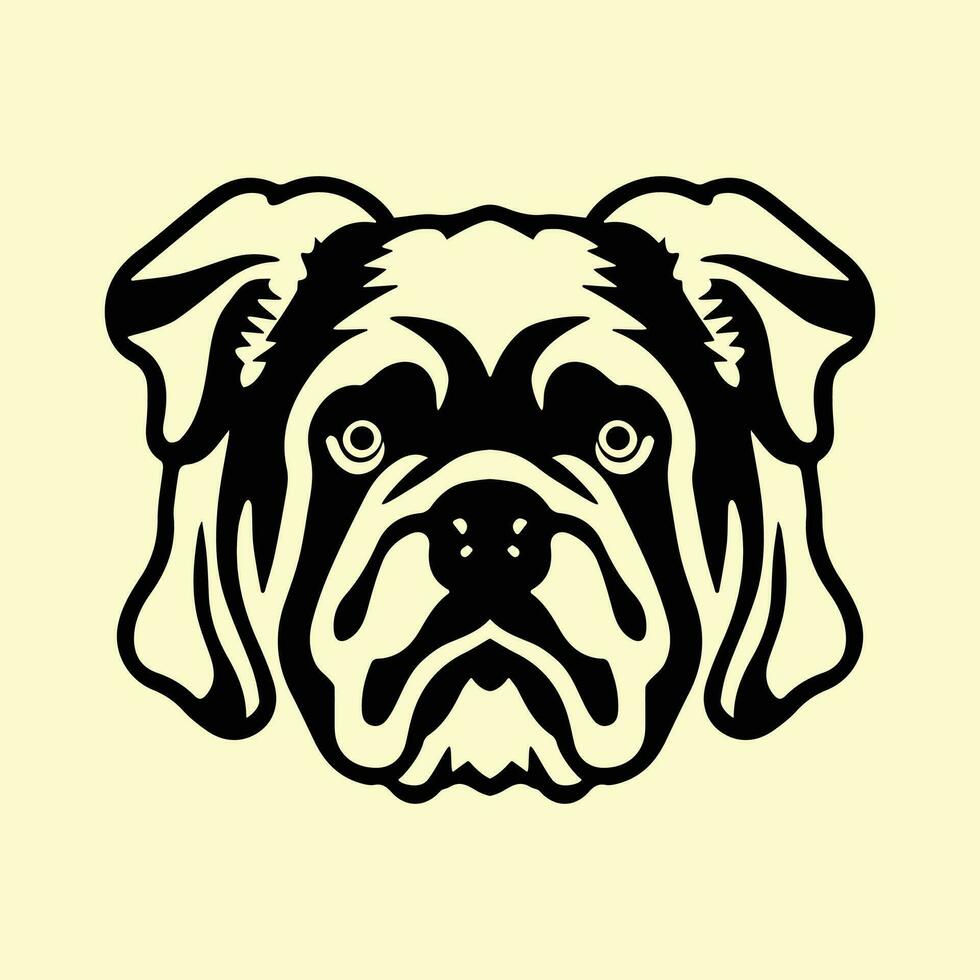 bulldog logo design icona simbolo vettore illustrazione.