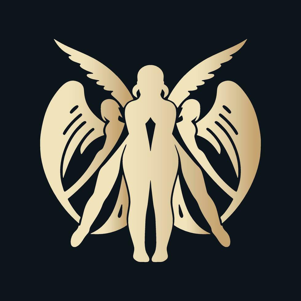angelo Ali logo design icona simbolo vettore illustrazione.