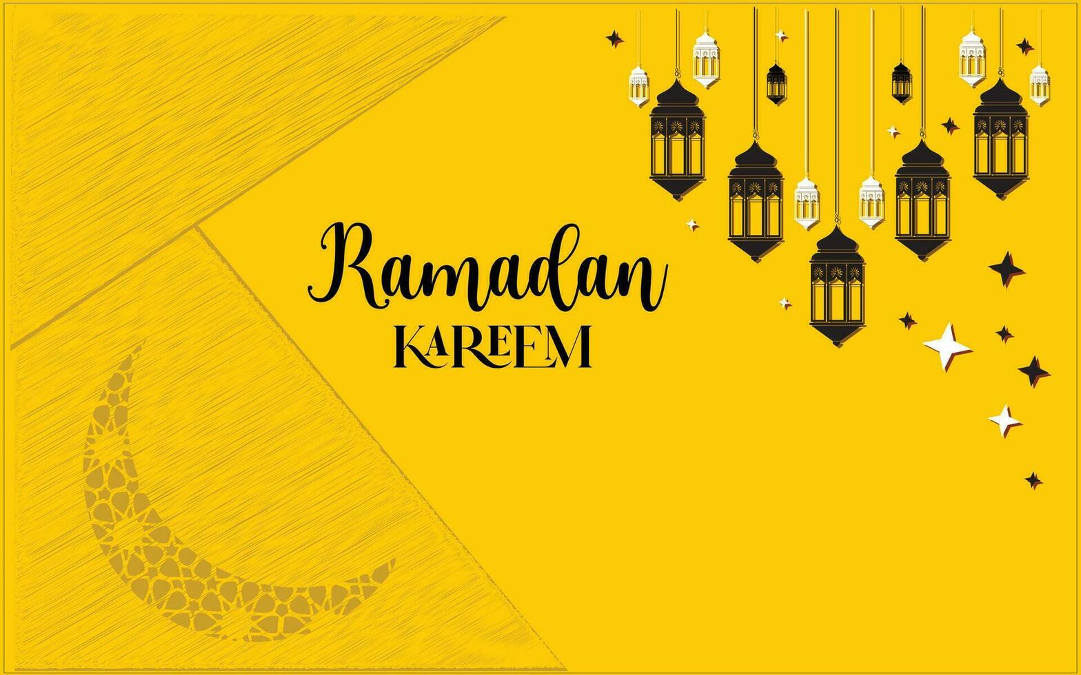 gratuito vettore Ramadan kareem saluto carta design per sociale media inviare e sito web.