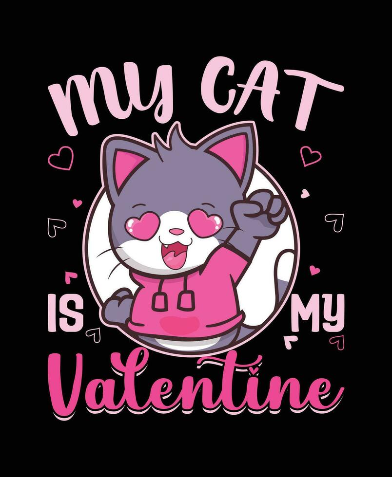 san valentino amore t thirt design per san valentino giorno.cat t camicia disegno, gatto amante maglietta disegno, gatto.amore sempre retrò san valentino t camicia, carino san valentino maglietta, cuore maglietta, Groovy San Valentino camicia vettore