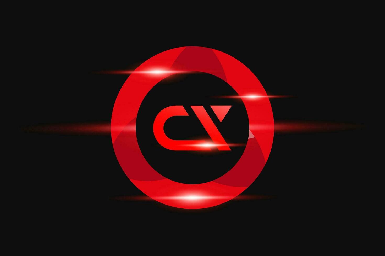 cx rosso logo design. vettore logo design per attività commerciale.
