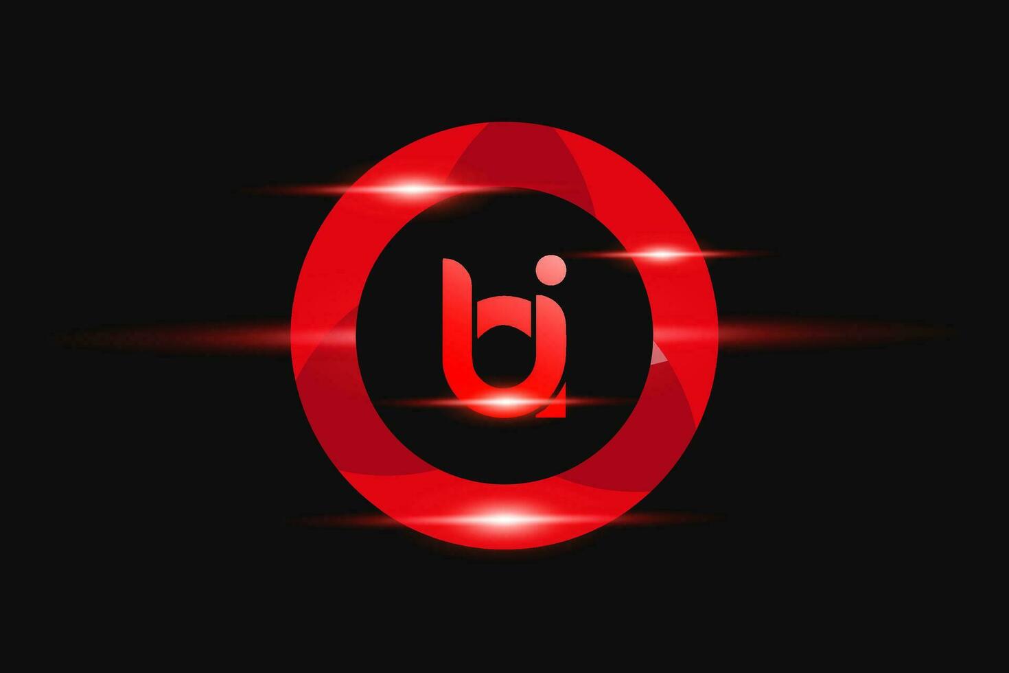 bi rosso logo design. vettore logo design per attività commerciale.