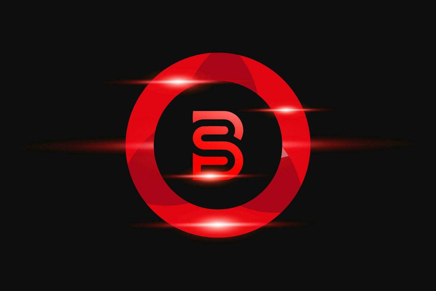 bs rosso logo design. vettore logo design per attività commerciale.