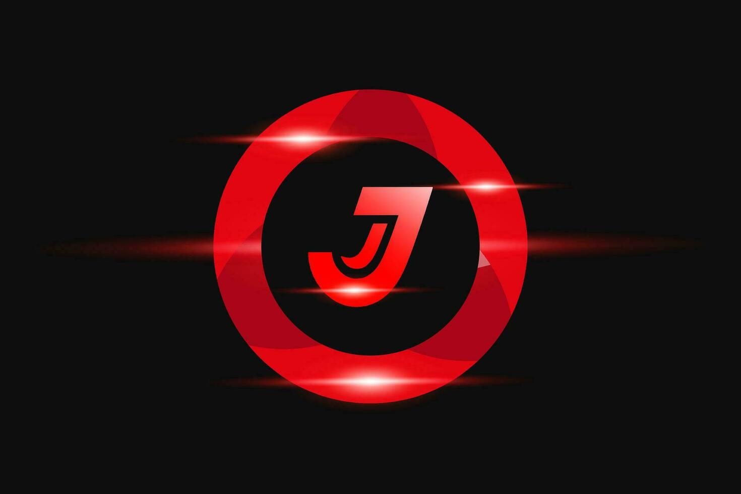 j rosso logo design. vettore logo design per attività commerciale