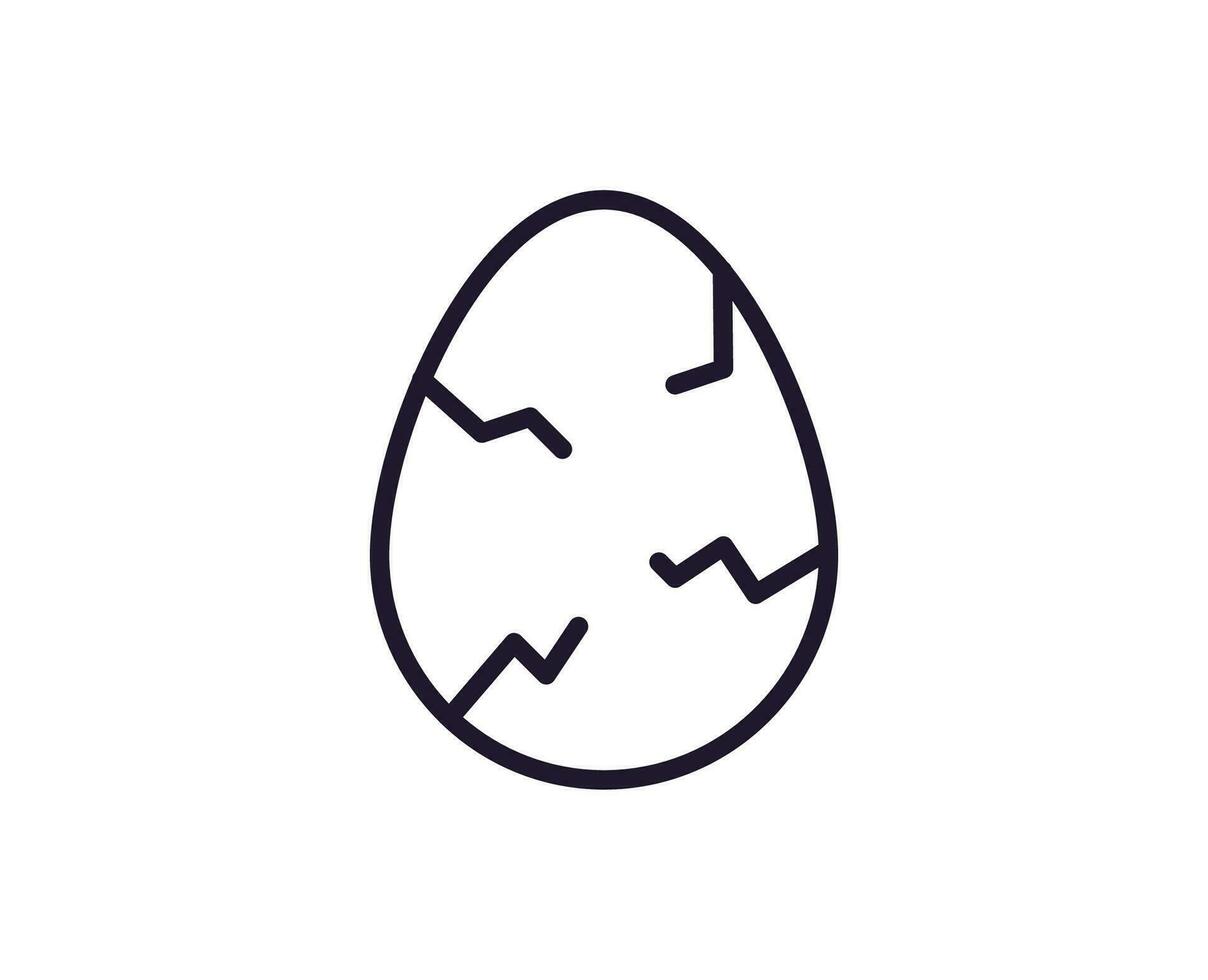 singolo linea icona di uovo alto qualità vettore illustrazione per disegno, ragnatela siti, Internet negozi, in linea libri eccetera. modificabile ictus nel di moda piatto stile isolato su bianca sfondo