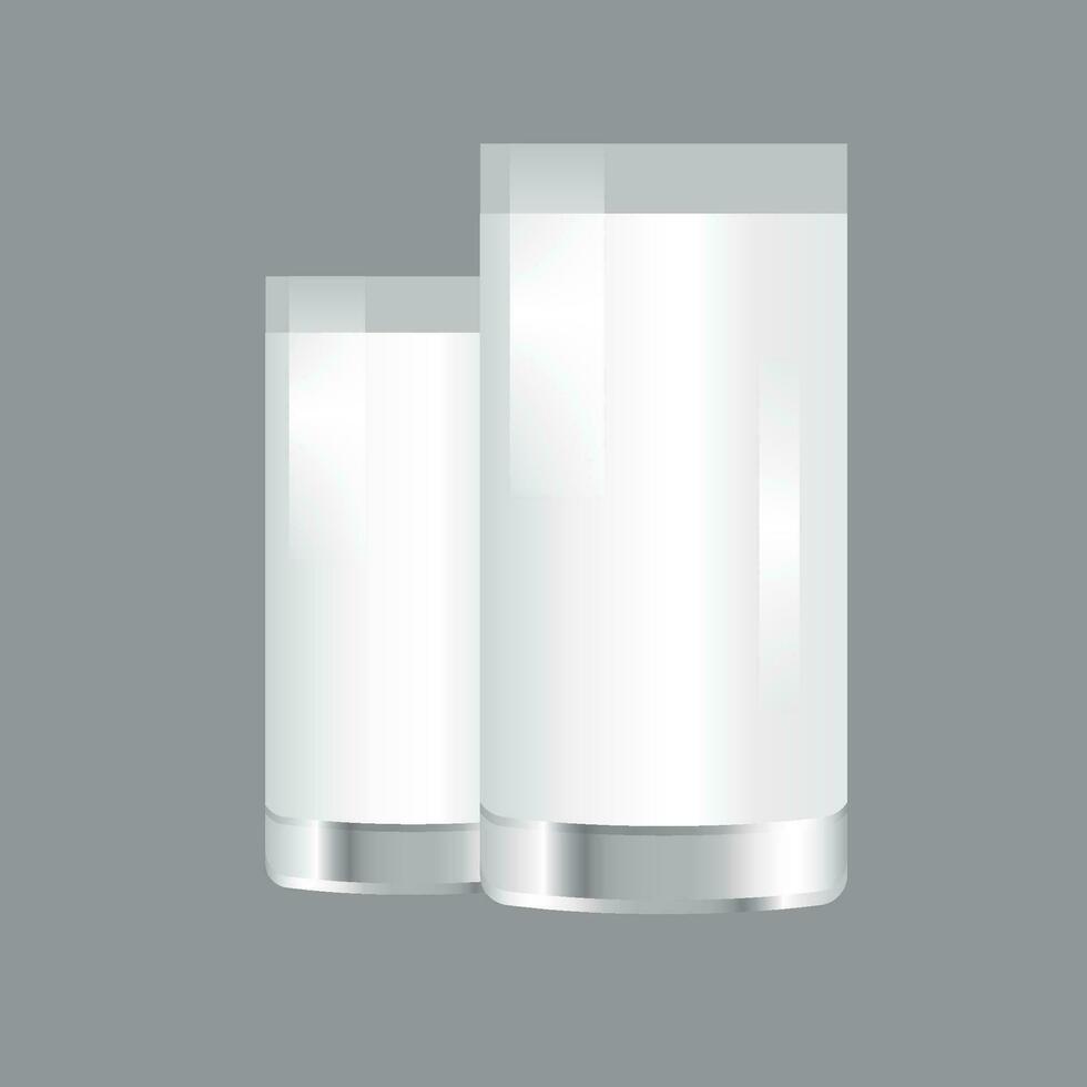 latte bicchiere realistico illustrazione vettore