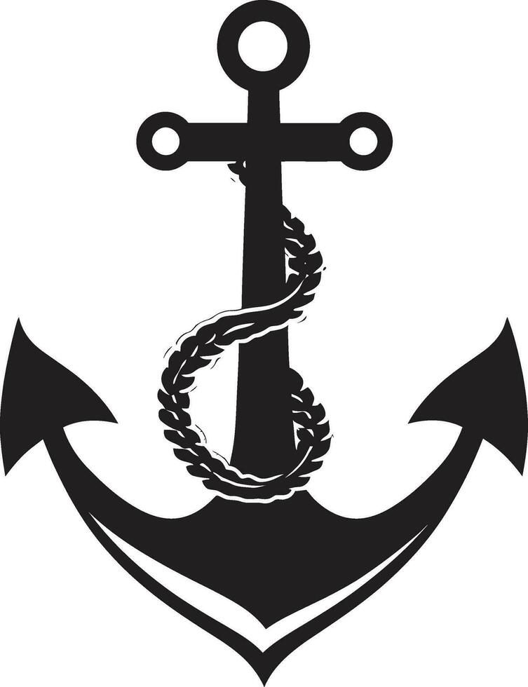 marinaro tradizioni nero ancora vettore logo capitani simbolo nave ancora nel nero icona