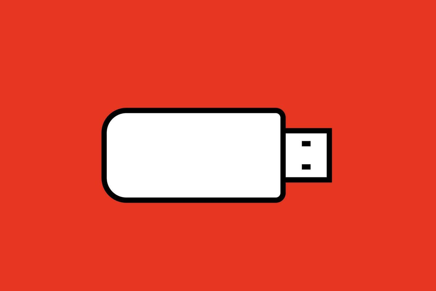 USB veloce guidare su rosso sfondo. vettore illustrazione. piatto stile
