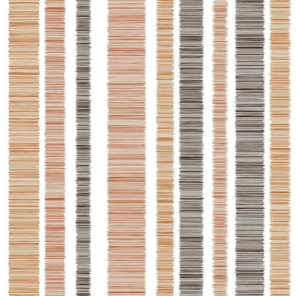 senza soluzione di continuità vettore nero sfondo tessuto modello banda equilibrio banda modelli carino verticale Marrone pastello colore tono strisce diverso dimensione simmetrico disposizione. tessuto modello illustrazione.