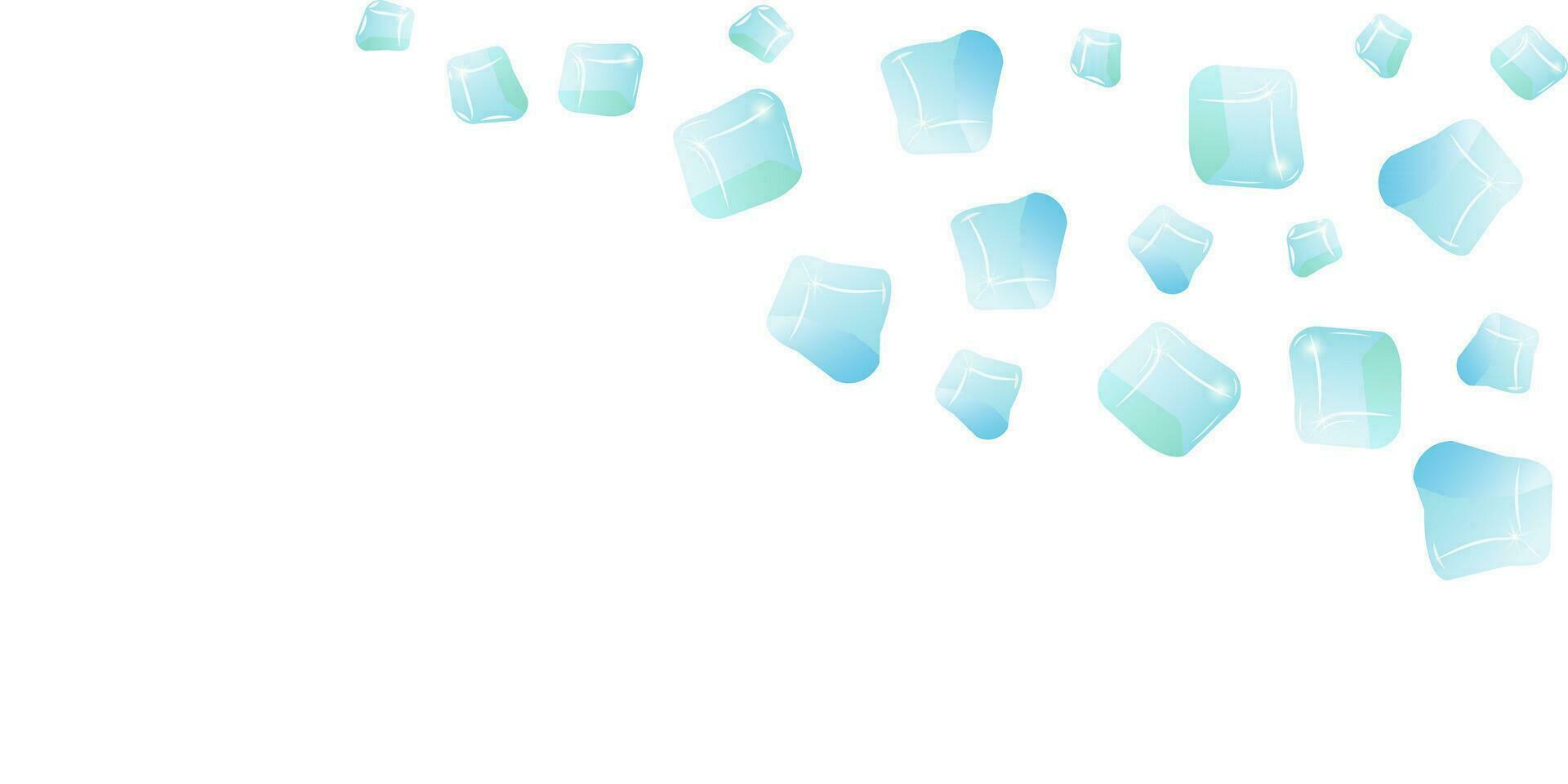 trasparente bicchiere cubo forme nel realistico stile. vettore