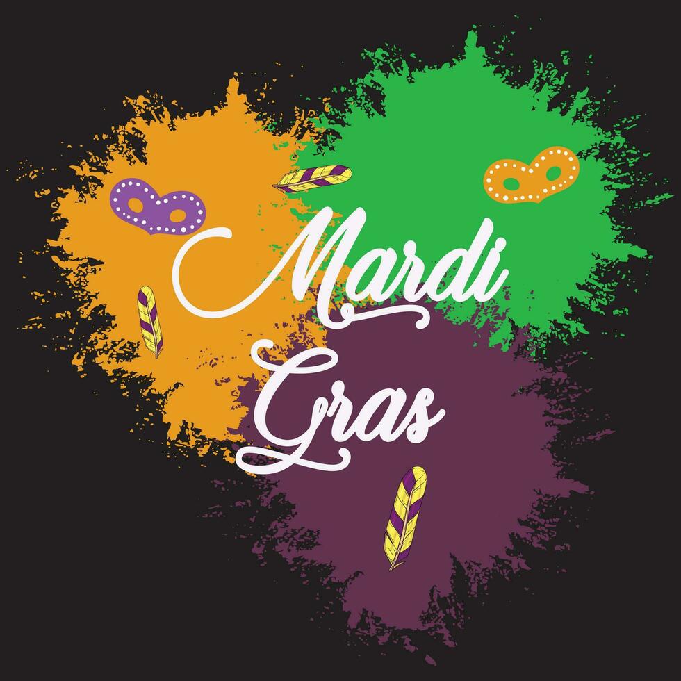 mardi gras maglietta design vettore