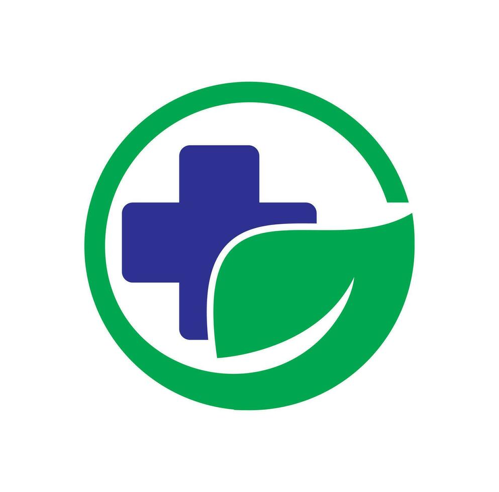attraversare foglia logo design vettore icona. natura medico logo modello icona logo