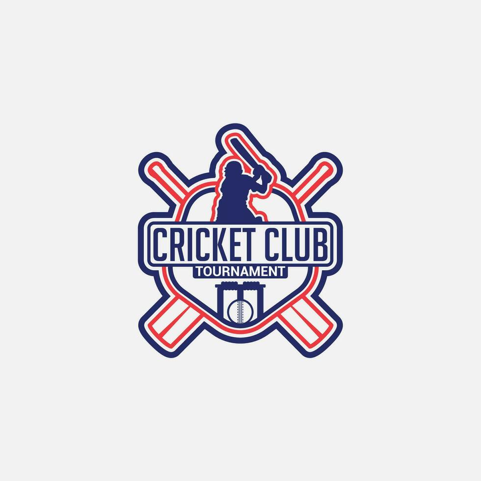 cricket logo distintivo e etichetta vettore
