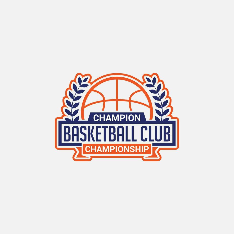 pallacanestro logo distintivo e etichetta vettore