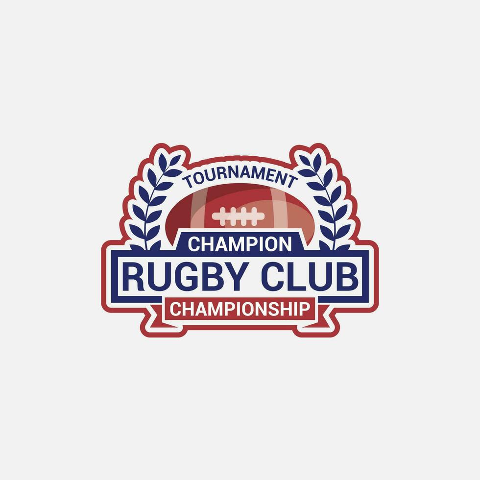 Rugby logo distintivo e etichetta vettore