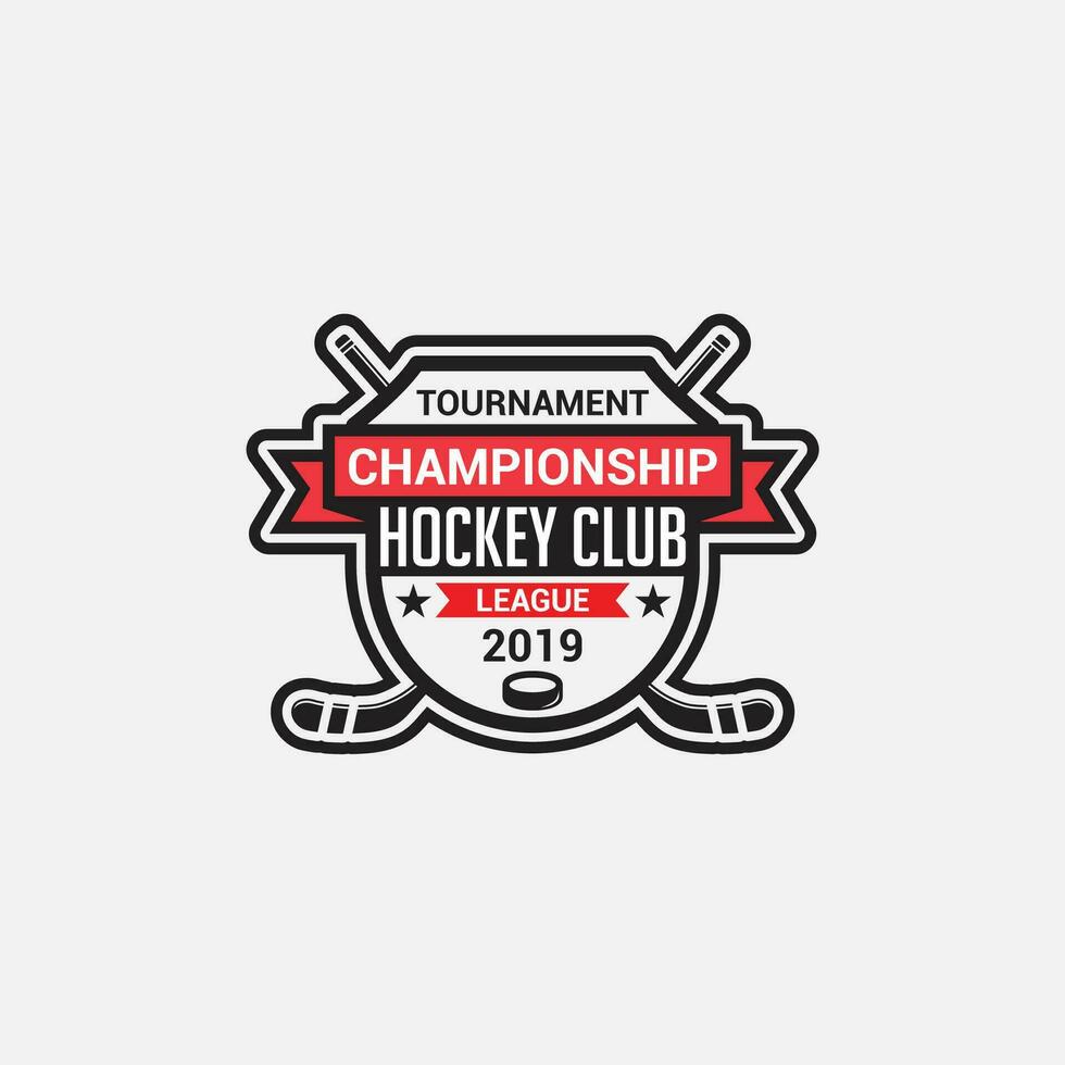 hockey logo distintivo e etichetta vettore