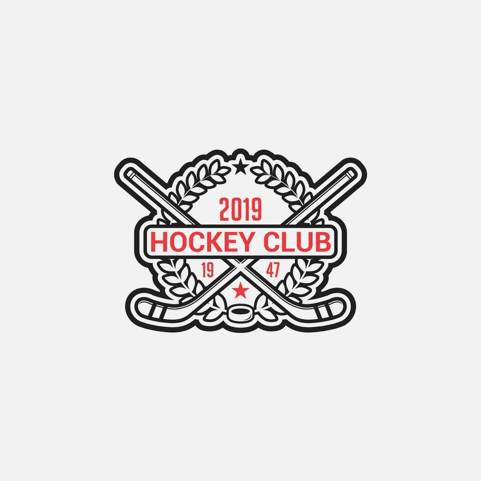 hockey logo distintivo e etichetta vettore