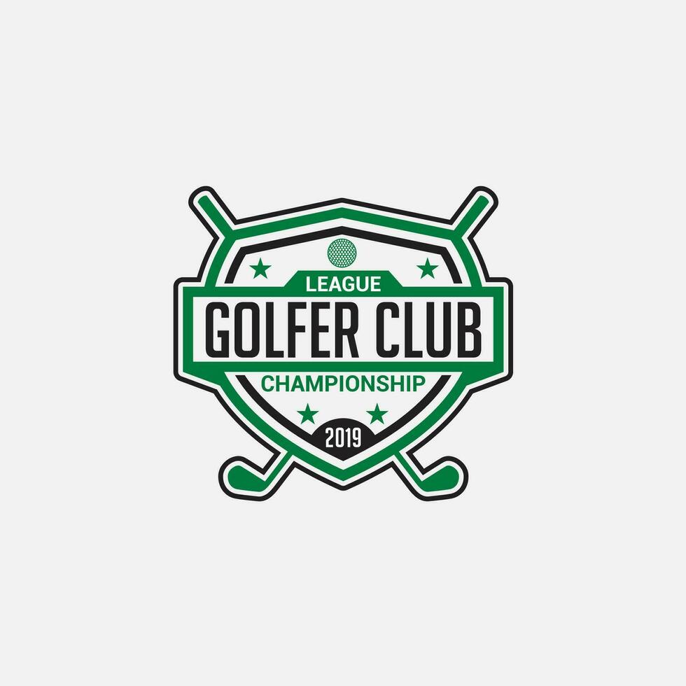 golf logo distintivo e etichetta vettore