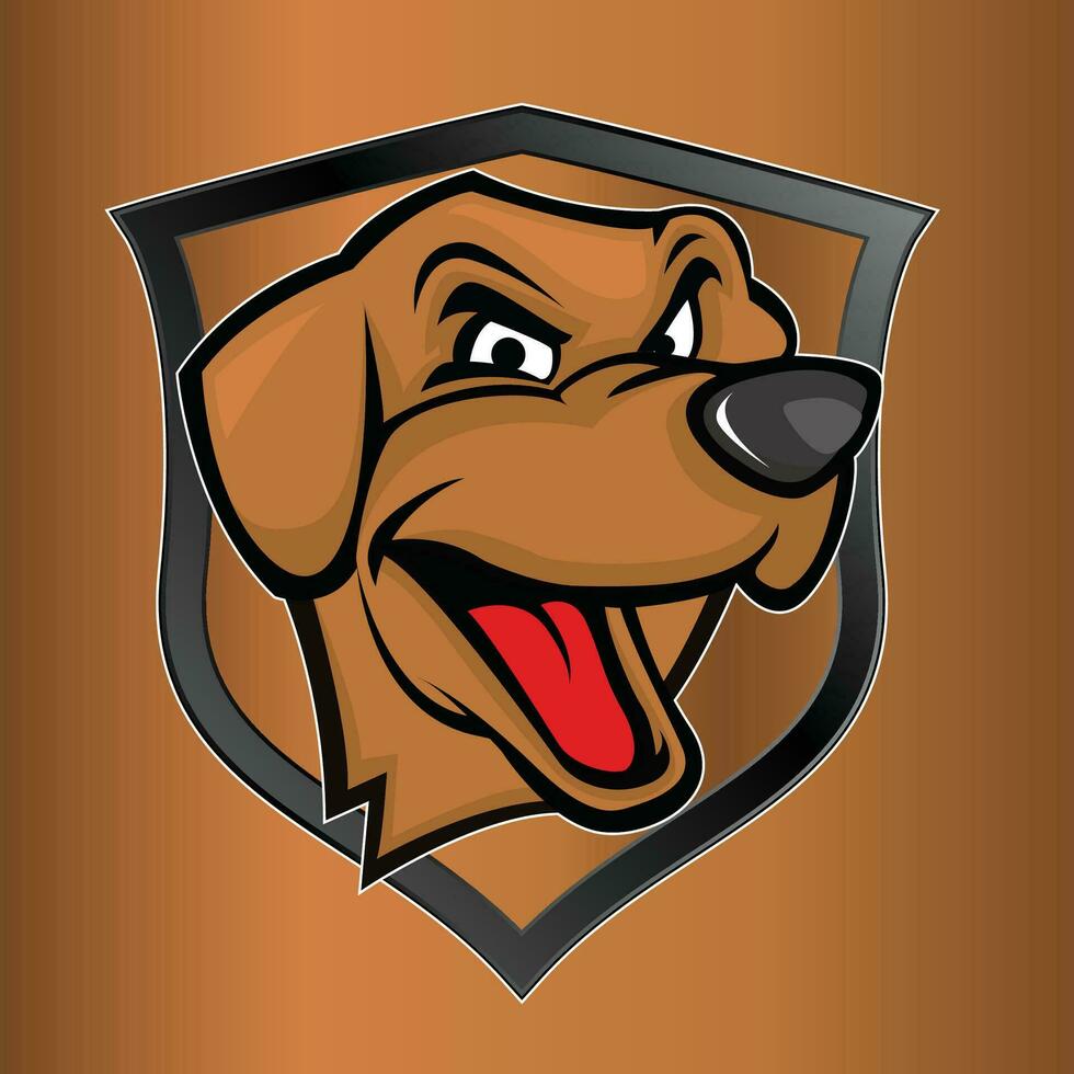logo della mascotte del cane vettore