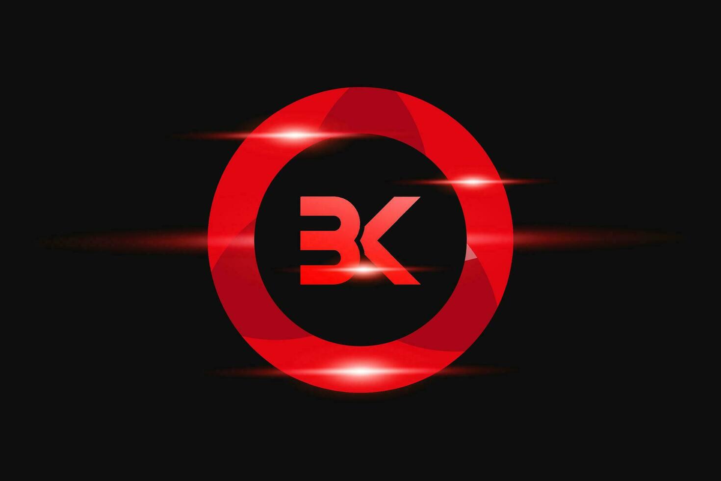 bk rosso logo design. vettore logo design per attività commerciale.