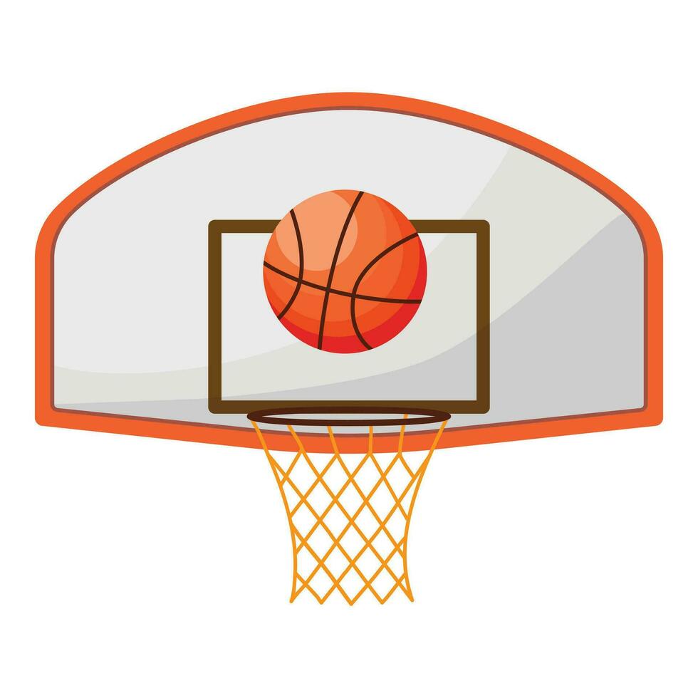 pallacanestro palla a cestino icona cartone animato vettore. Palestra palla vettore