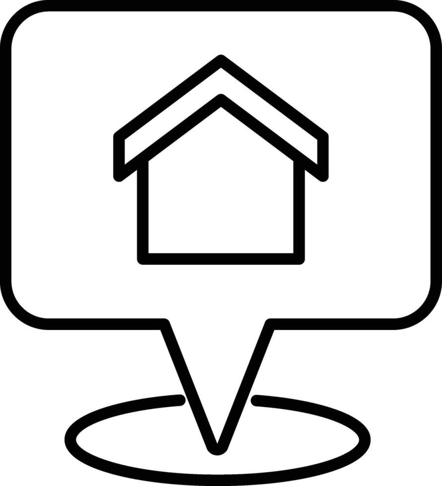 casa Posizione schema vettore illustrazione icona