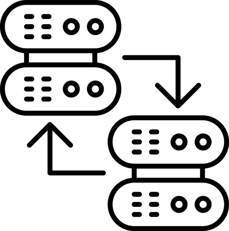 condivisa server schema vettore illustrazione icona
