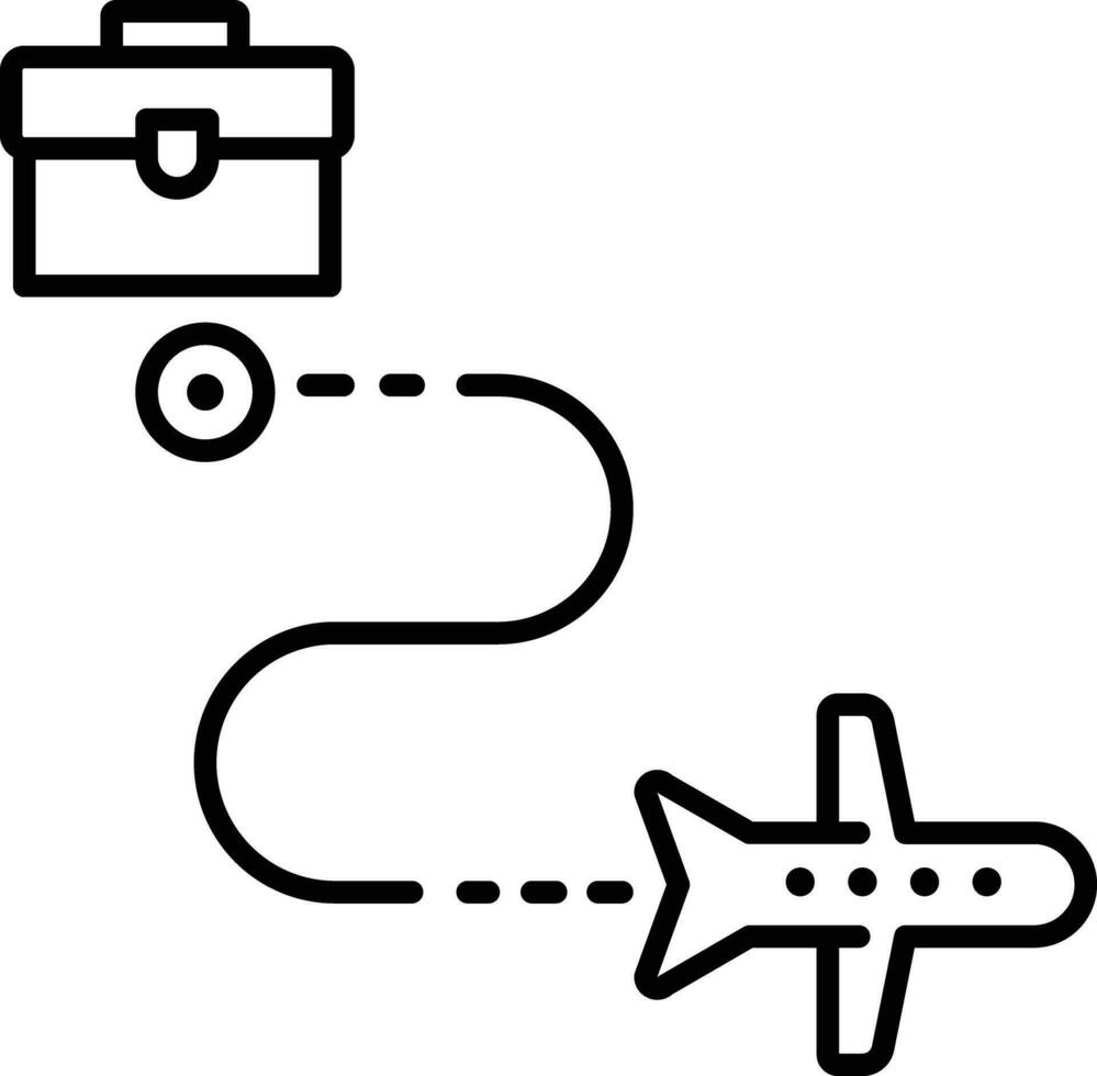 Borsa e viaggio schema vettore illustrazione icona