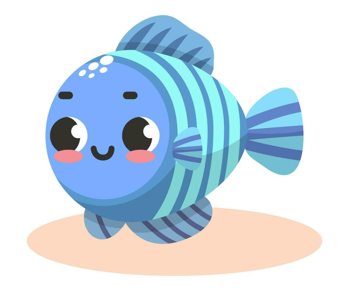 viola e blu pesce vettore