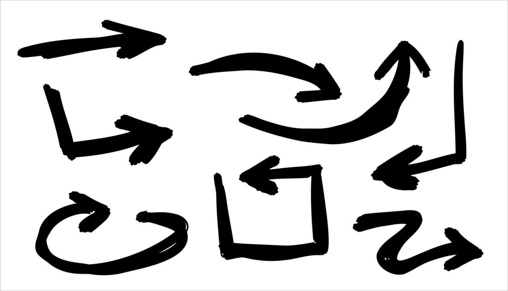 frecce di diverso forme. astratto simbolo per direzione e sentiero indicazione. grafico pointer vettore