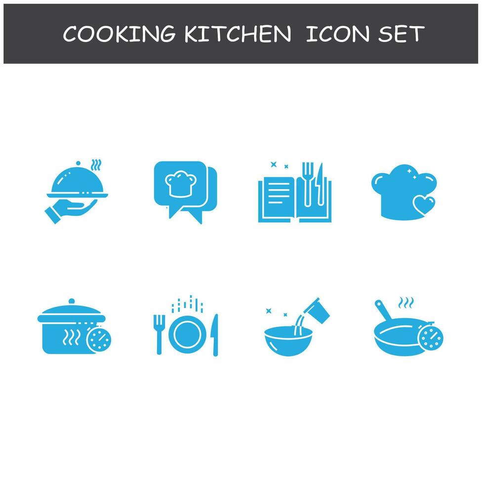 impostato di cucinando vettore illustrazione icona design